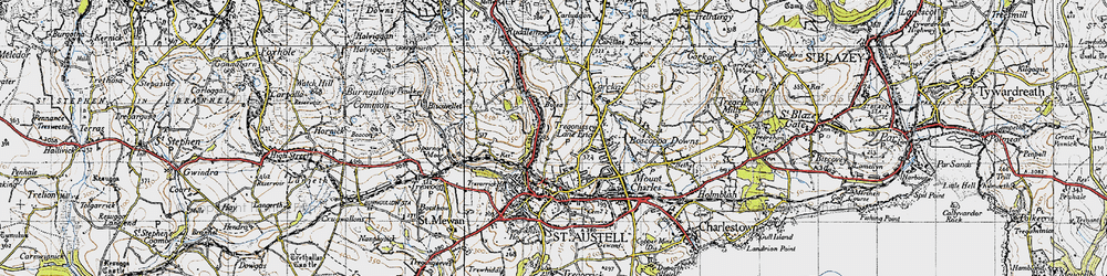 Old map of Trethowel in 1946