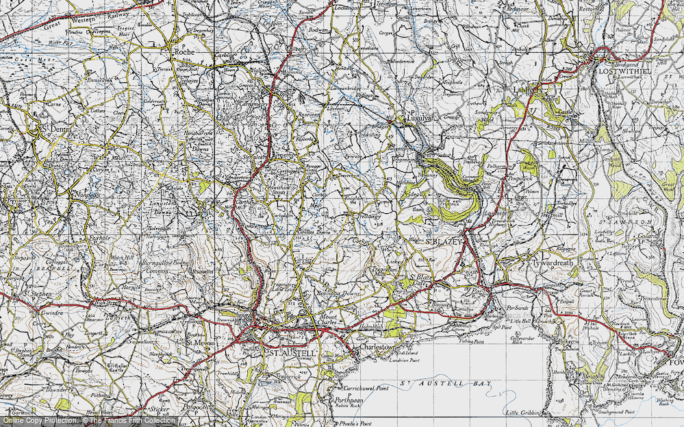 Old Map of Trethurgy, 1946 in 1946