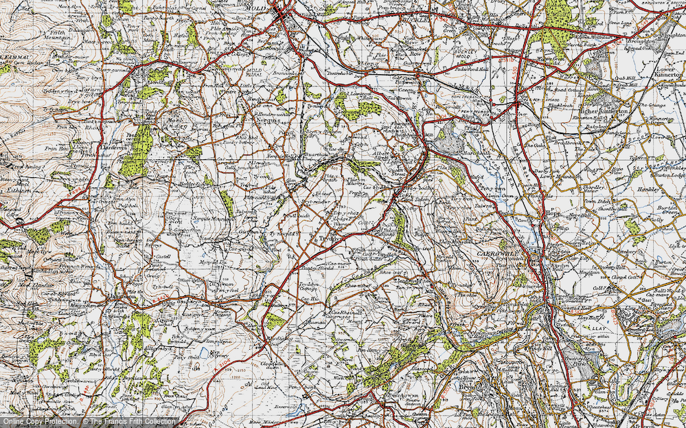 Old Map of Treuddyn, 1947 in 1947