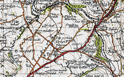 Old map of Treuddyn in 1947