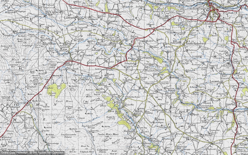 Old Map of Trevadlock, 1946 in 1946