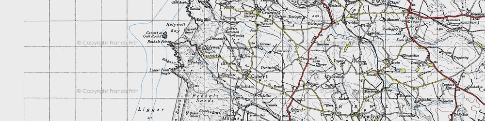 Old map of Trevail in 1946