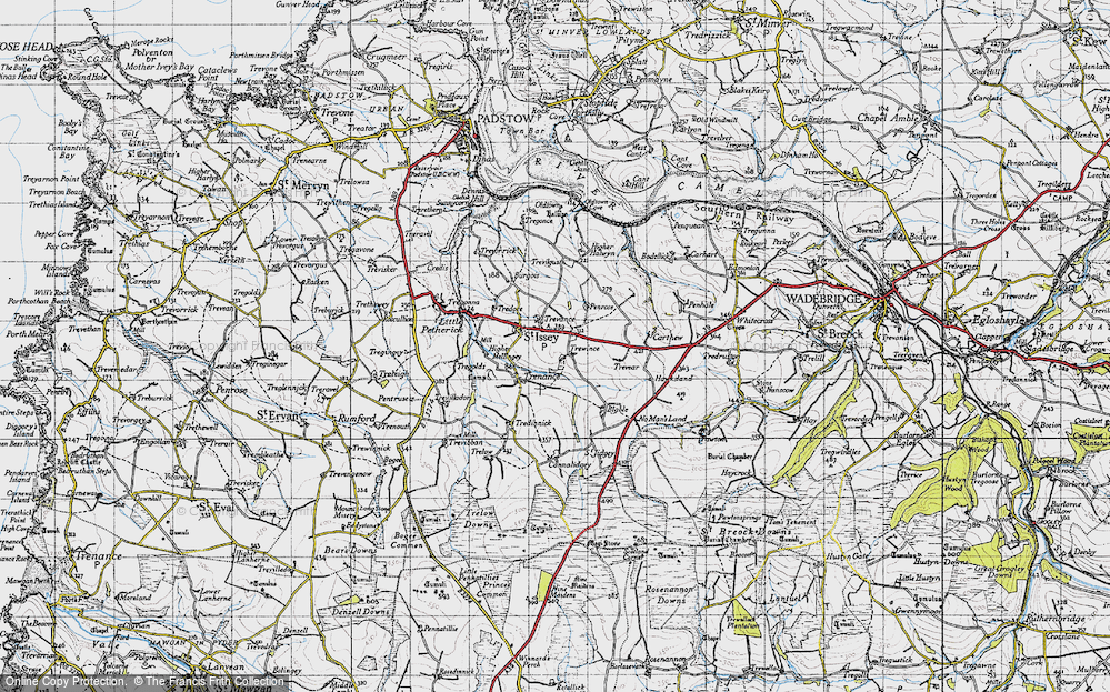 Old Map of Historic Map covering Penrose in 1946