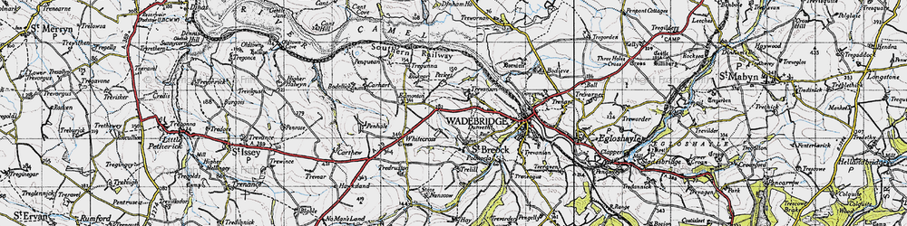 Old map of Trevanson in 1946