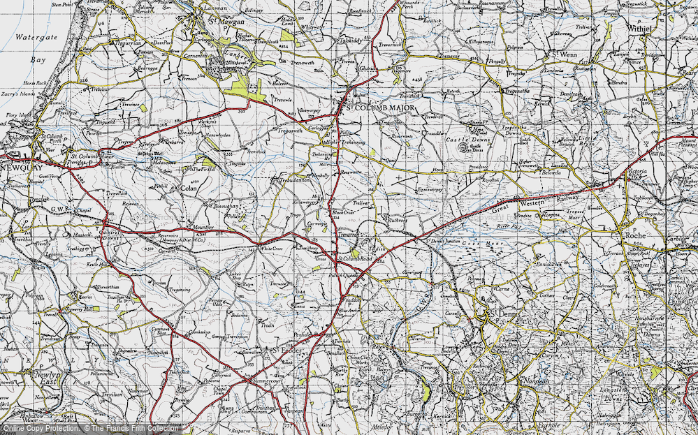 Old Map of Trevarren, 1946 in 1946