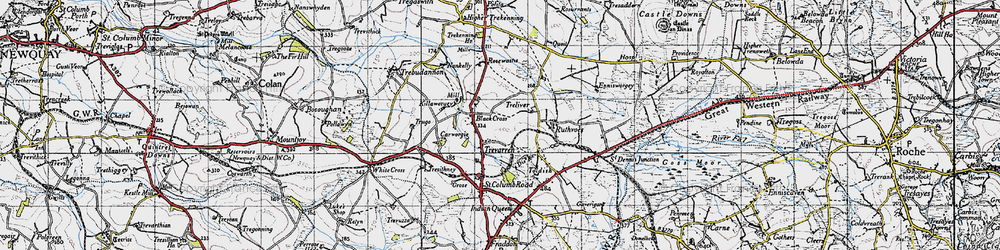 Old map of Trevarren in 1946