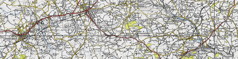 Old map of Trevethan in 1946