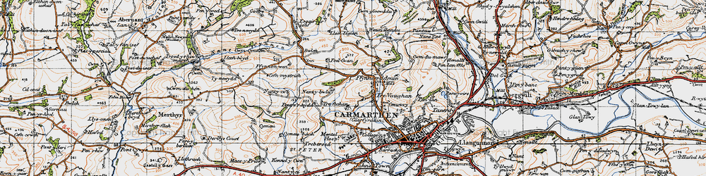 Old map of Trevaughan in 1946