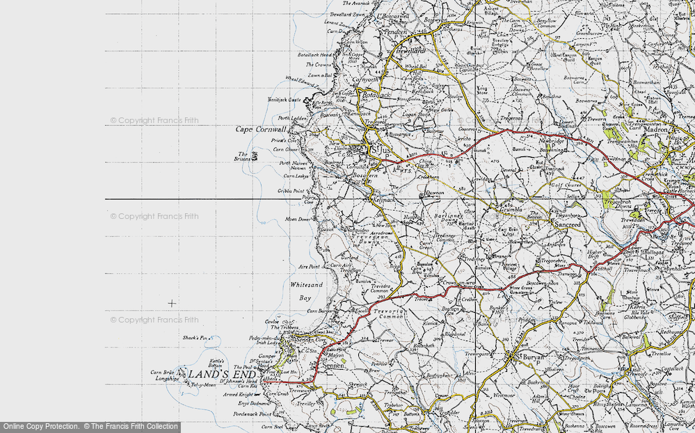 Old Map of Trevegean, 1946 in 1946