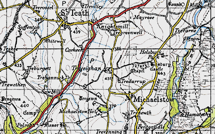 Old map of Treveighan in 1946
