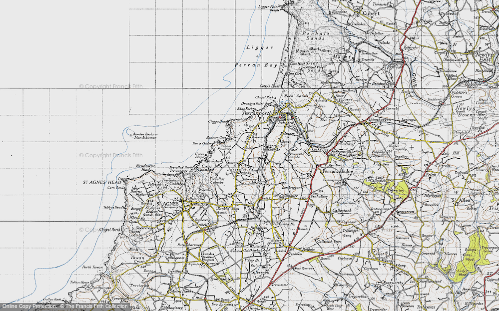 Old Map of Trevellas, 1946 in 1946