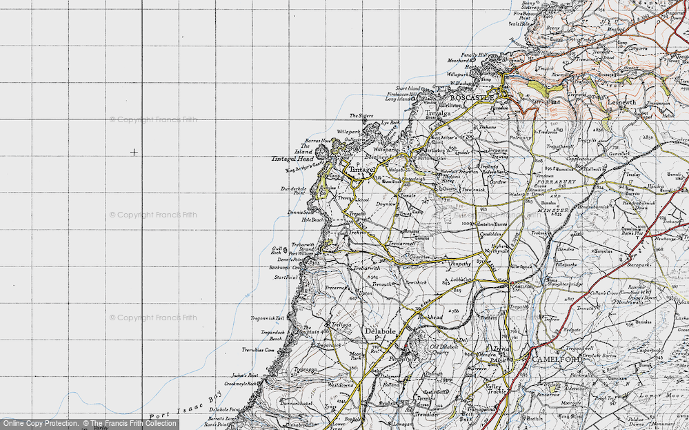 Old Map of Treven, 1946 in 1946