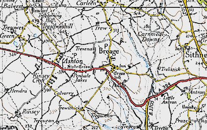 Old map of Trevena in 1946