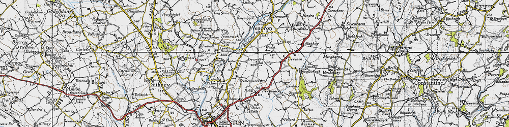Old map of Trevenen Bal in 1946
