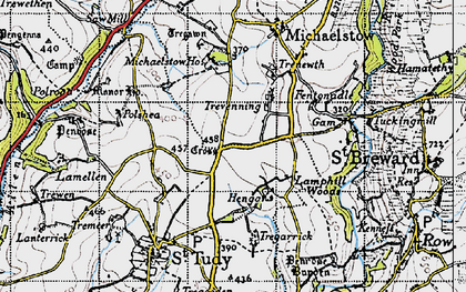Old map of Trevenning in 1946