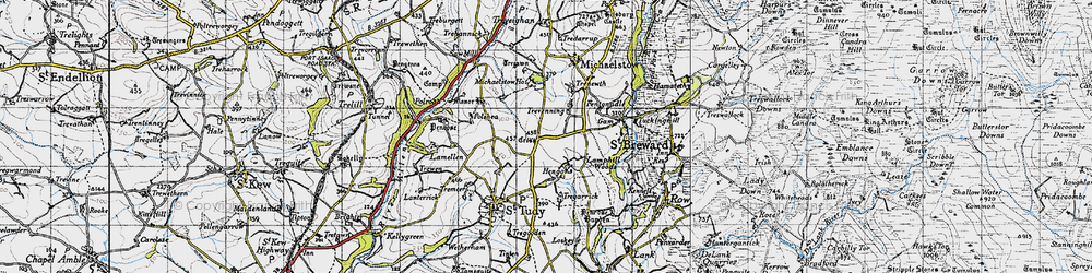 Old map of Trevenning in 1946
