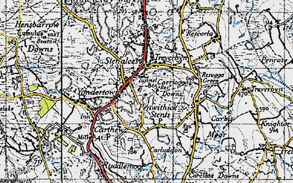 Old map of Treverbyn in 1946