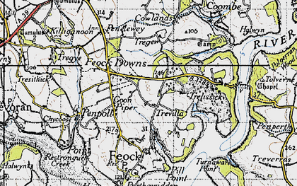 Old map of Trevilla in 1946