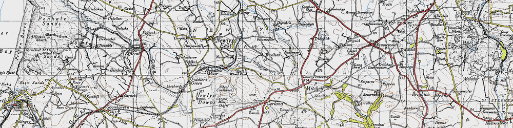 Old map of Trevilson in 1946