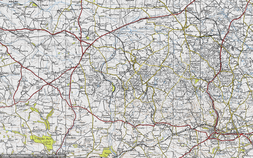 Old Map of Treviscoe, 1946 in 1946