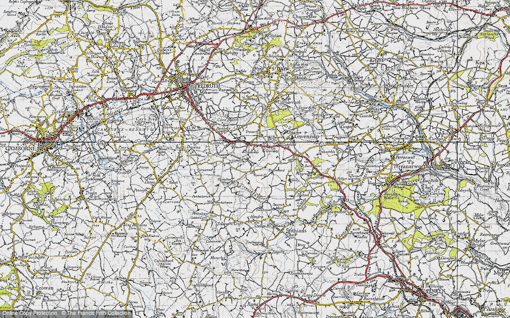 Old Map of Treviskey, 1946 in 1946