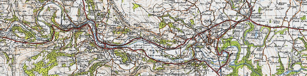 Old map of Abercregan in 1947