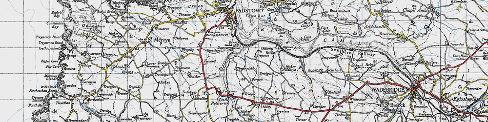 Old map of Trevorrick in 1946