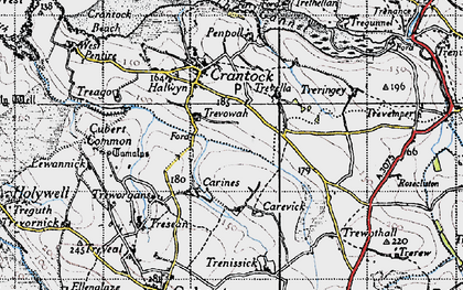 Old map of Trevowah in 1946