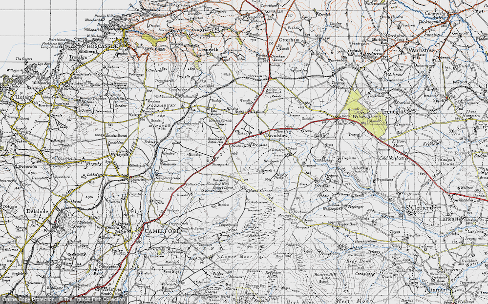 Old Map of Historic Map covering Starapark in 1946