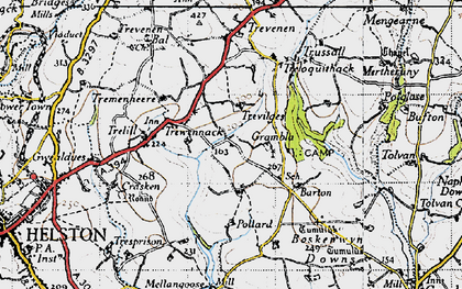 Old map of Trewennack in 1946