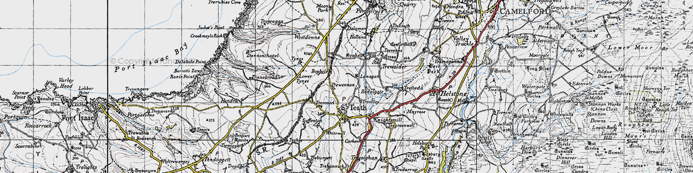 Old map of Trewennan in 1946