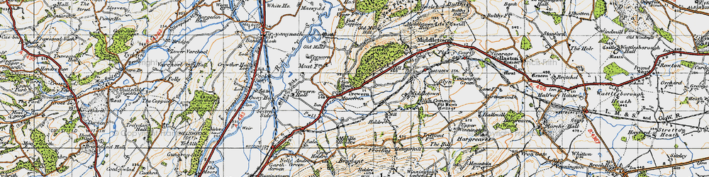 Old map of Trewern in 1947