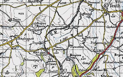Old map of Trewethen in 1946
