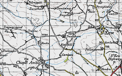 Old map of Trewethern in 1946