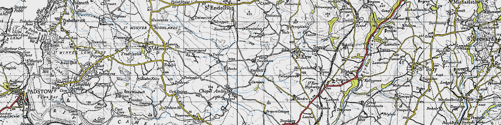 Old map of Trewethern in 1946