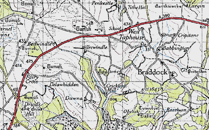 Old map of Bagstone in 1946