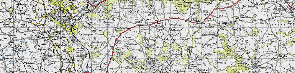 Old map of Bagstone in 1946