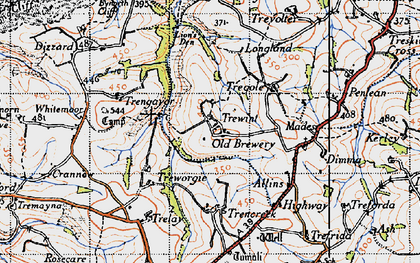 Old map of Trengayor in 1946