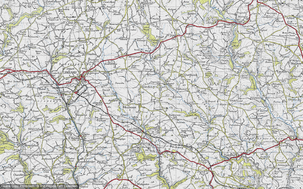 Old Map of Trewint, 1946 in 1946