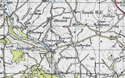 Old map of Trewoodloe in 1946