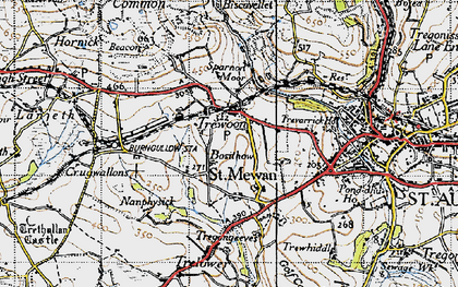 Old map of Trewoon in 1946