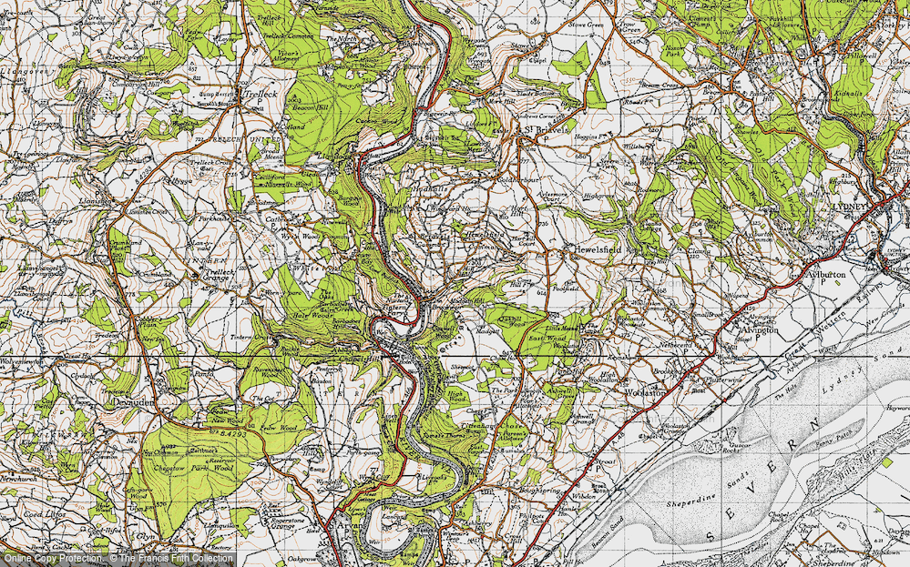 Old Map of Triangle, 1946 in 1946