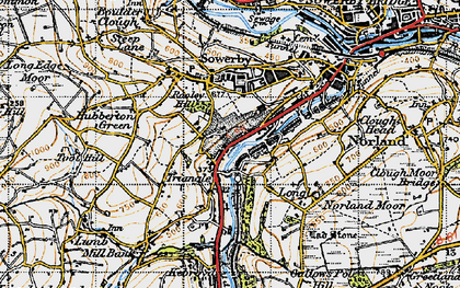 Old map of Triangle in 1947