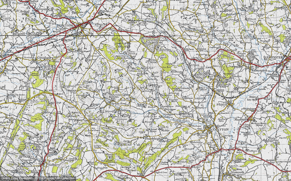 Old Map of Historic Map covering Barritshayes in 1946
