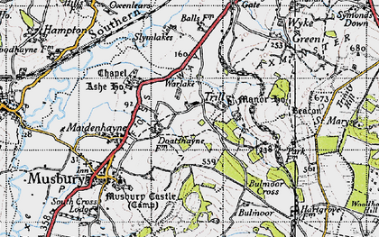 Old map of Bulmoor Cross in 1946