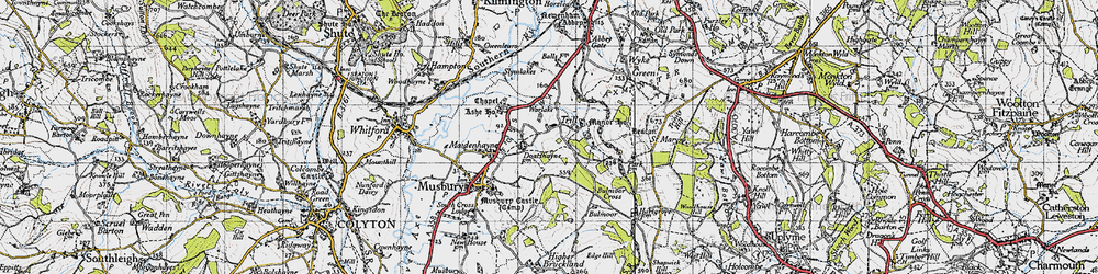 Old map of Bulmoor in 1946