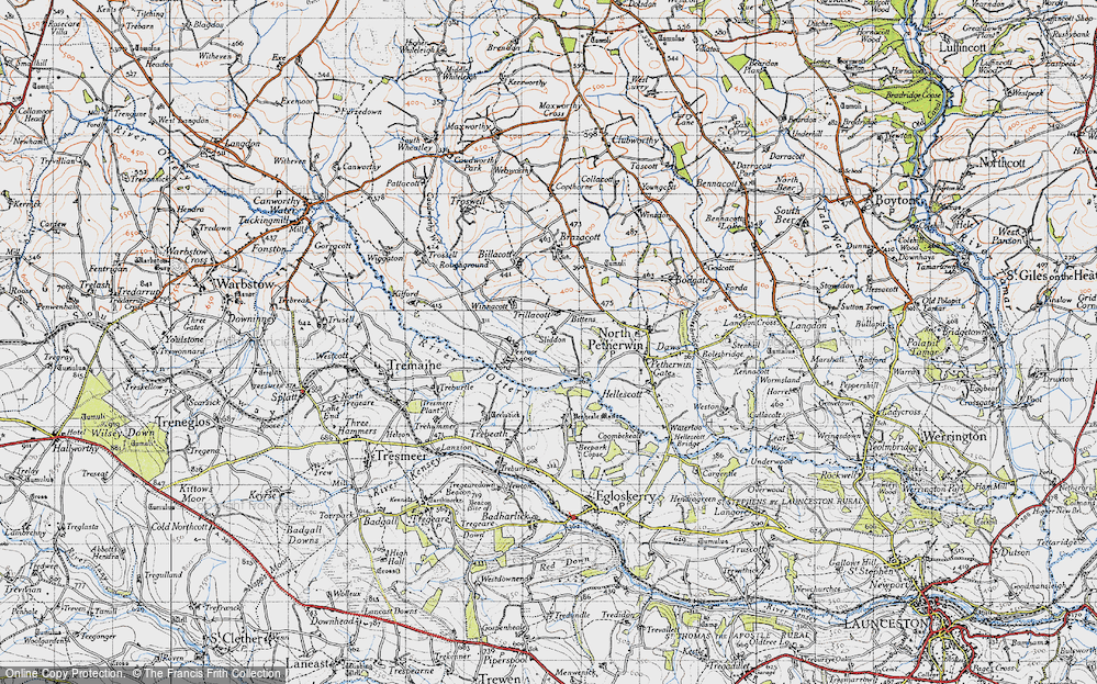Old Map of Trillacott, 1946 in 1946
