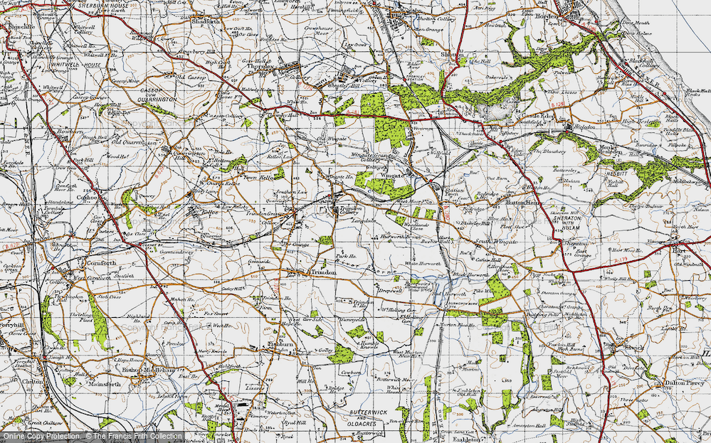 Old Map of Trimdon Colliery, 1947 in 1947