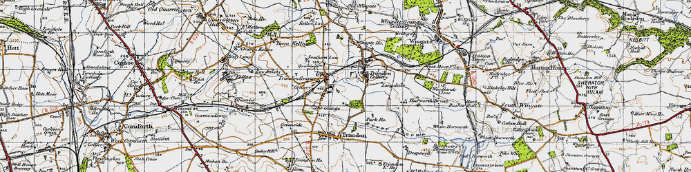 Old map of Trimdon Grange in 1947