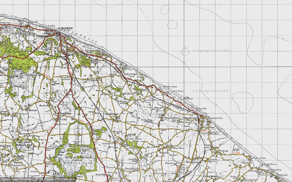 Old Map of Trimingham, 1945 in 1945